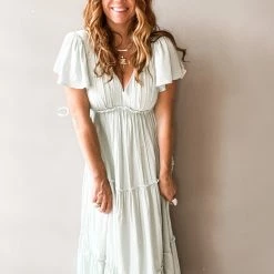 In Loom Clothing Sage Cantina Midi Dress