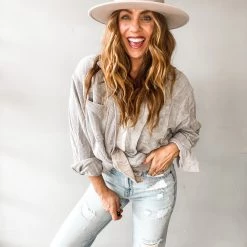 Trend Notes My Boyfreinds Button Up