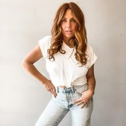 Lush Clothing Bianca Twist Front Muscle Tee