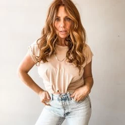 Lush Clothing Bianca Twist Front Muscle Tee