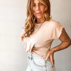 Lush Clothing Bianca Twist Front Muscle Tee