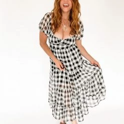 Mable Waverly Gingham Midi Dress Clothing