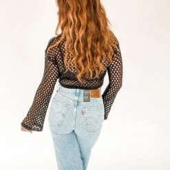 Miss Sparkling Golden Hour Crochet Top Clothing