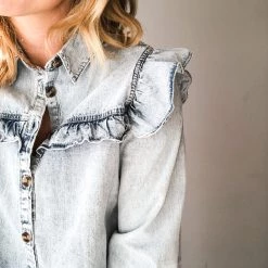 Trend Notes Rainwashed Denim Button Down 7 Trend Notes Rainwashed Denim Button Down