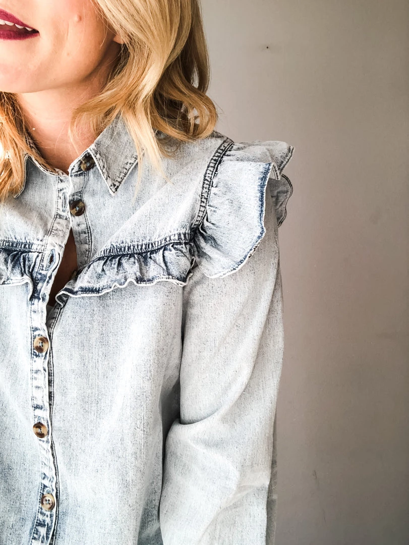 Trend Notes Rainwashed Denim Button Down 3 Trend Notes Rainwashed Denim Button Down