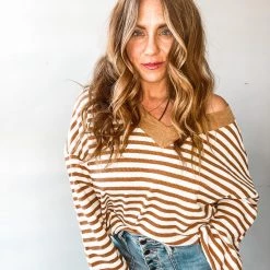 Listicle Clothing Seeing Stripes Waffle Knit Top