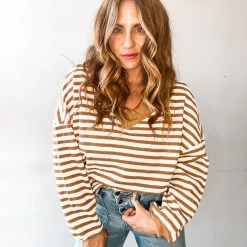 Listicle Clothing Seeing Stripes Waffle Knit Top