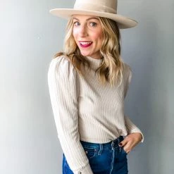 Chaser Brand Thermal Bishop Sleeve Mock Neck Clothing