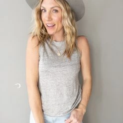 Chaser Brand Clothing Chaser Linen Jersey Muscle Tank