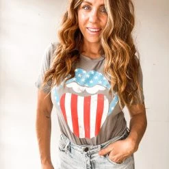 BaeVely America Hot Lips Bodysuit Clothing