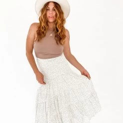 Trend Notes Clothing Pretty In Floral Tiered Skirt