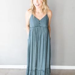 Listicle Clothing Green Gables Maxi Dress