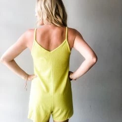 Bucketlist Clothing Pass The Lime Knit Romper