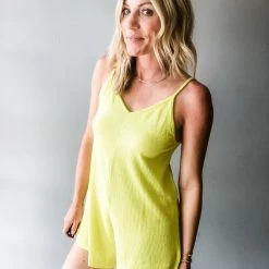 Bucketlist Clothing Pass The Lime Knit Romper