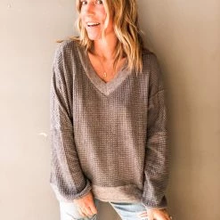 Listicle Clothing From The Back Waffle Knit Top