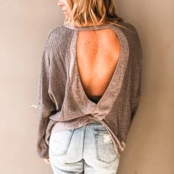 Listicle Clothing From The Back Waffle Knit Top