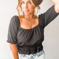 Lush Clothing Maria Ruffle Crop