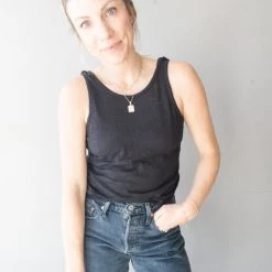 Chaser Brand Chaser Ruffle V Back Tank Clothing