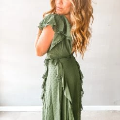 Listicle Clothing Shade Of Green Maxi Dress