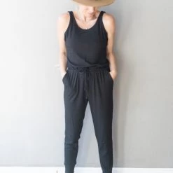 Chaser Brand Chaser Cozy Rib Tank Jumpsuit Clothing