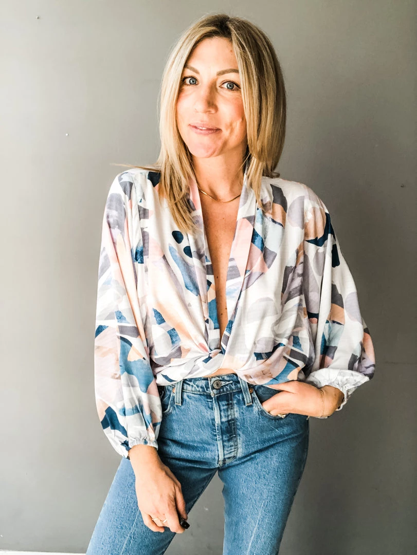 Love Stitch Bright Skies Tie Top Clothing 2 Love Stitch Bright Skies Tie Top Clothing