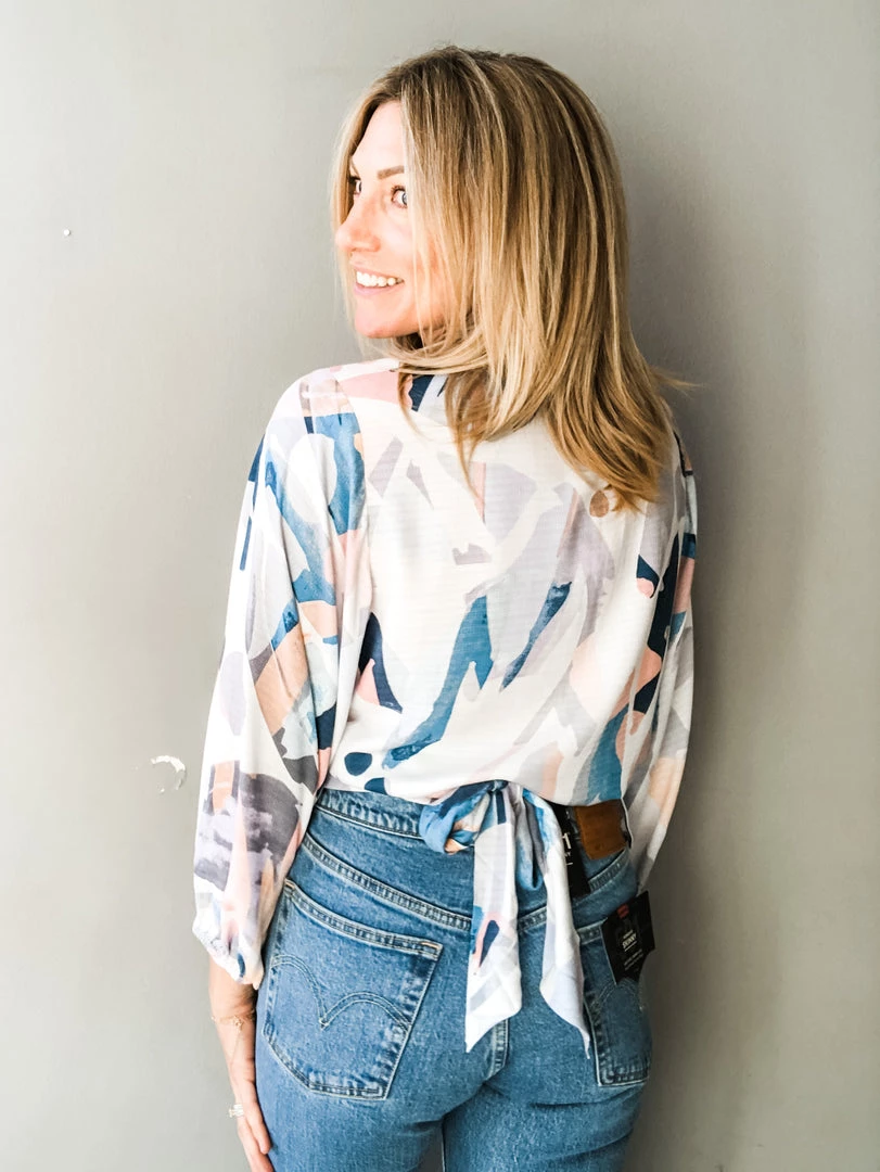 Love Stitch Bright Skies Tie Top Clothing 3 Love Stitch Bright Skies Tie Top Clothing