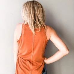 In Loom Clothing Lace Trim Muscle Tank