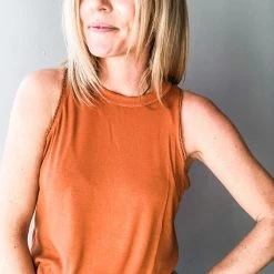 In Loom Clothing Lace Trim Muscle Tank