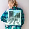 Envy Upcycle The Beatles Vintage Band Tee Flannel Clothing