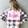 Envy Upcycle The Beatles Vintage Band Tee Flannel Clothing