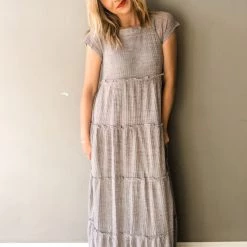 Listicle Hazy Skies Tiered Maxi Dress