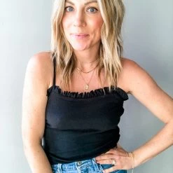 Chaser Brand Chaser Rib Ruffle Cami