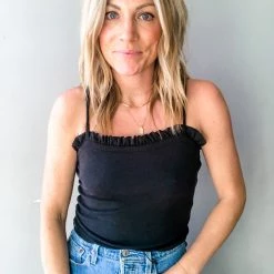 Chaser Brand Chaser Rib Ruffle Cami