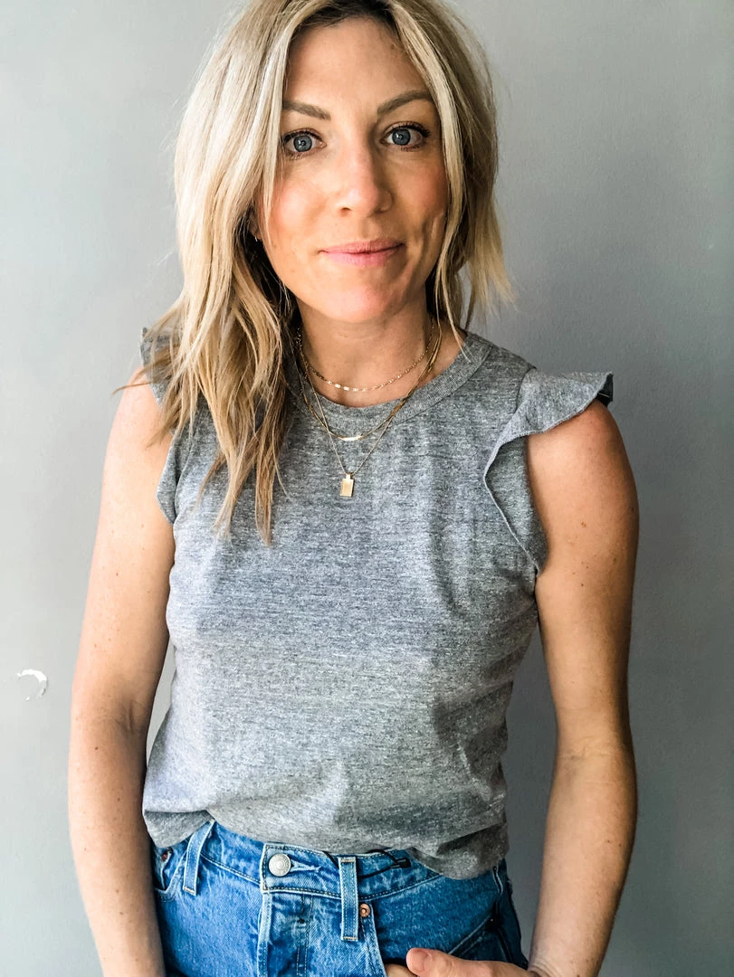 Chaser Brand Chaser Cropped Flutter Sleeve Tee Clothing 3 Chaser Brand Chaser Cropped Flutter Sleeve Tee Clothing