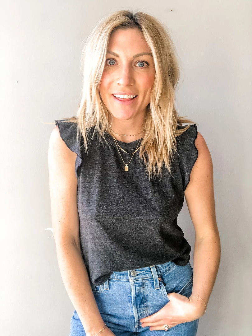 Chaser Brand Chaser Cropped Flutter Sleeve Tee Clothing 7 Chaser Brand Chaser Cropped Flutter Sleeve Tee Clothing