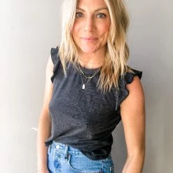 Chaser Brand Chaser Cropped Flutter Sleeve Tee Clothing 13 Chaser Brand Chaser Cropped Flutter Sleeve Tee Clothing