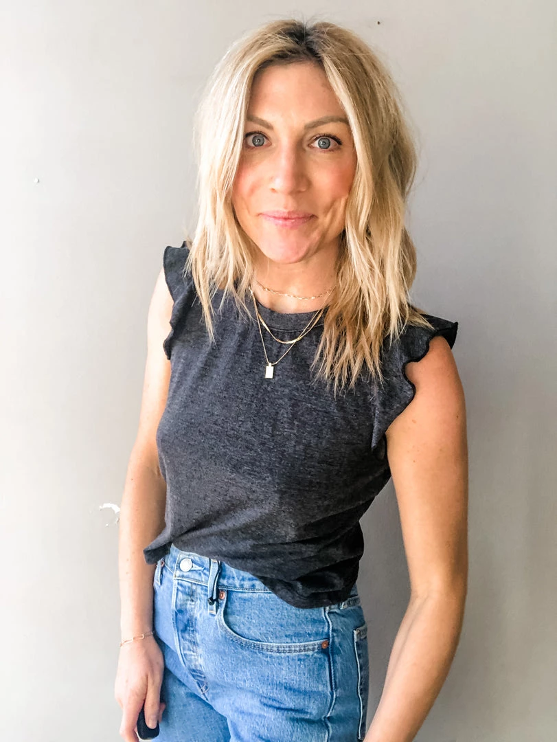 Chaser Brand Chaser Cropped Flutter Sleeve Tee Clothing 6 Chaser Brand Chaser Cropped Flutter Sleeve Tee Clothing