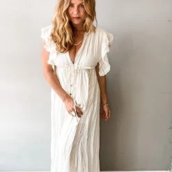 Peach Love California Clothing Rising Sign Maxi Dress