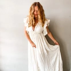 Peach Love California Clothing Rising Sign Maxi Dress