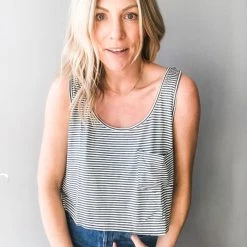 Clothing Project Social T Doillon Striped Boxy Tank