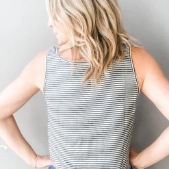 Clothing Project Social T Doillon Striped Boxy Tank