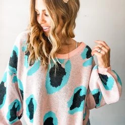 Peach Love California Everything's Technicolor Sweater