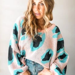 Peach Love California Everything's Technicolor Sweater