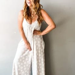 Peach Love California Picking Daisies Jumpsuit Clothing