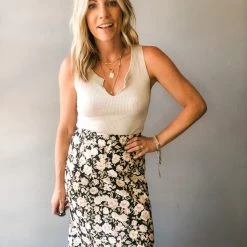 Audrey 3+1 Fields Of Roses Midi Slip Skirt 8 Audrey 3+1 Fields Of Roses Midi Slip Skirt