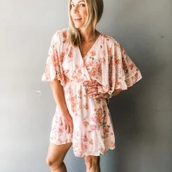 Peach Love California Paris Is Calling Mini Dress Clothing