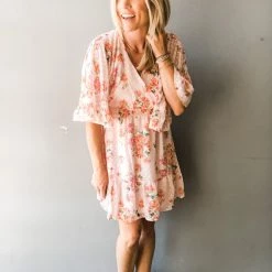 Peach Love California Paris Is Calling Mini Dress Clothing