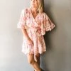 Peach Love California Paris Is Calling Mini Dress Clothing