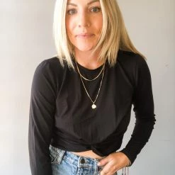 Clothing Project Social T Peyton Twist Front Bubble Tee