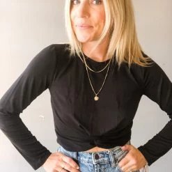 Clothing Project Social T Peyton Twist Front Bubble Tee